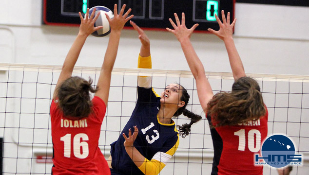 Punahou defeats Iolani 2-1 in girls volleyball