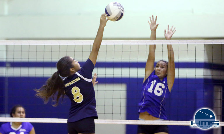 Girls Varsity D3 Volleyball: Island Pacific Academy def. Hawaiian Mission Academy 25-23, 25-20